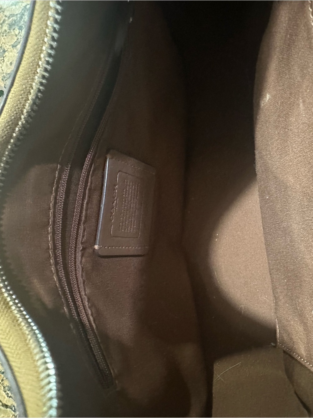 Coach Pebbled Leather Shoulder Bag in Brown Tan - Picture 6 of 6